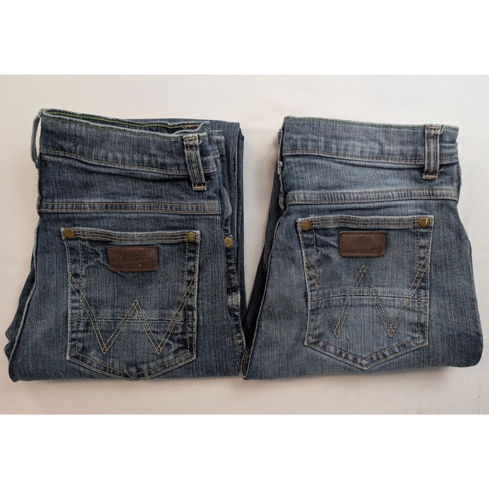 Youth Wrangler Retro Jeans Slim Straight Medium Dark Wash Boy's Size 16 Slim